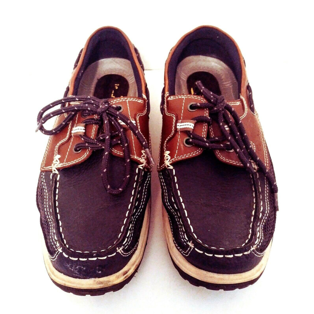 Thom McAn Mens Leather Boat Shoes